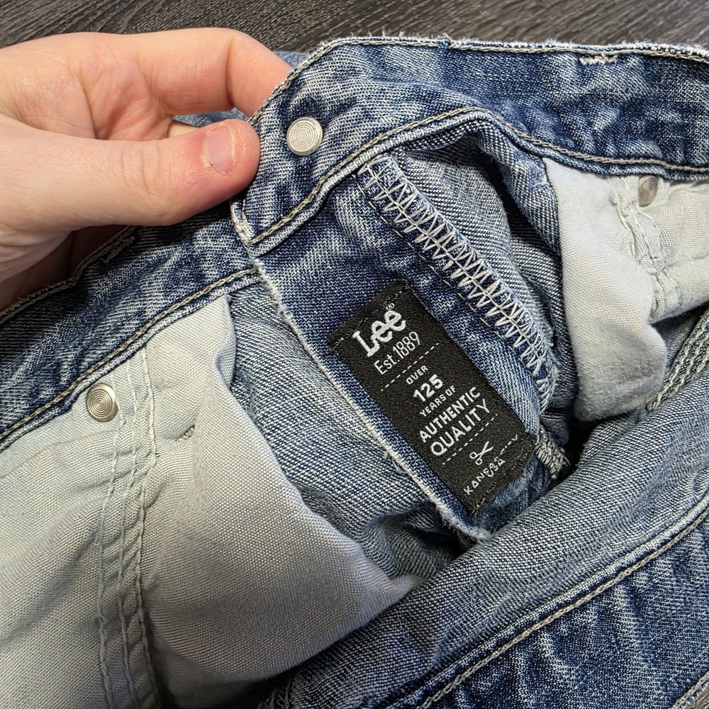 Vintage Y2k Lee Carpenter Jeans Mens 32x32 Blue Distressed Thrashed Skater - Picture 11 of 16